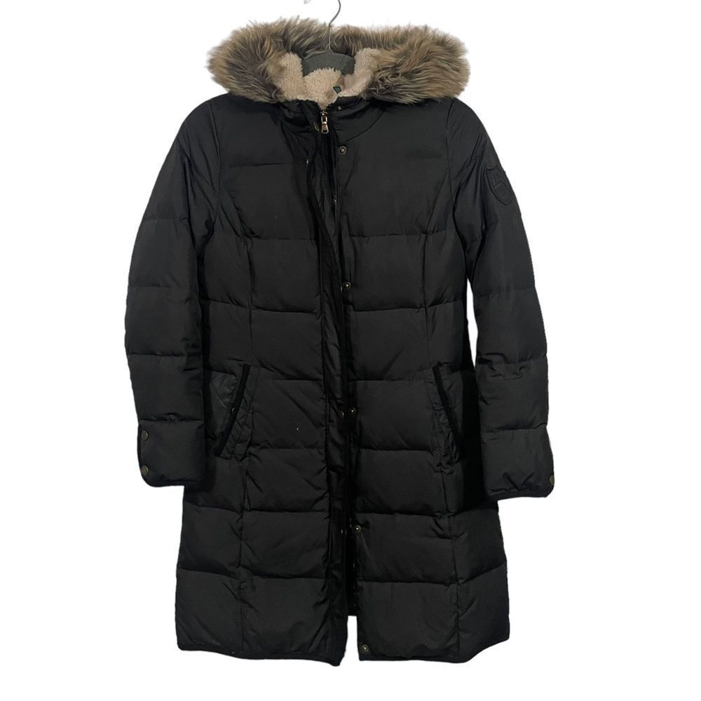 Ralph Lauren Black Long Puffer Winter Jacket